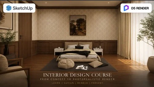 Neoclassical Interior Workshop SketchUp & D5 Render скачать