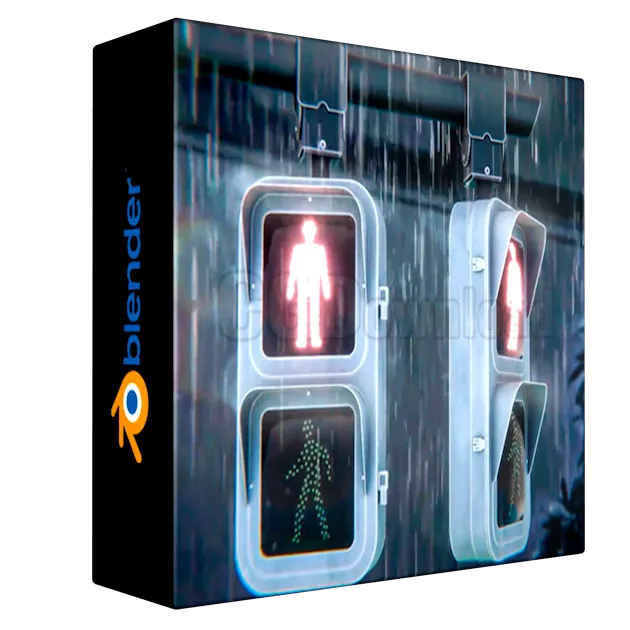 Create Anime Traffic Light Scene in Blender