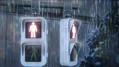 Create Anime Traffic Light Scene in Blender скачать