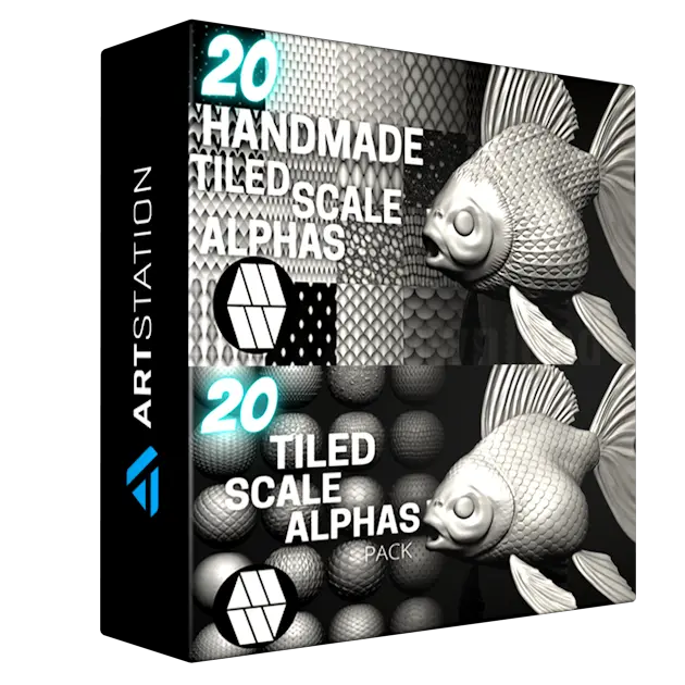 20 Scale Tiled Alphas - Custom made Alphas to use in ZBrush