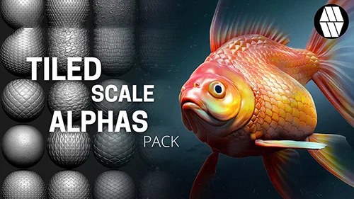 20 Scale Tiled Alphas - Custom made Alphas to use in ZBrush скачать