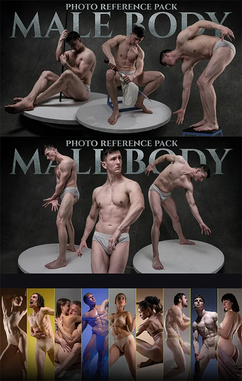A Male Body-Photo Reference Pack-1022 JPEGs noAI скачать