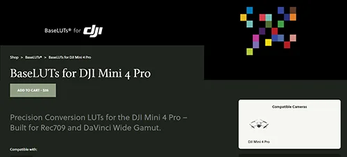 BaseLUTs for DJI Mini 4 Pro скачать