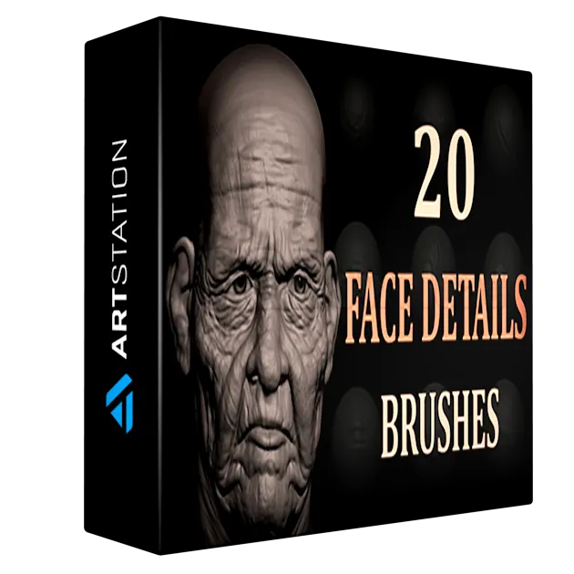 20 Face Details Brush + Alphas