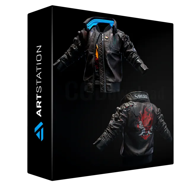 Cyberpunk Jacket V - Tutorial (Full Pipeline) + 3D Model