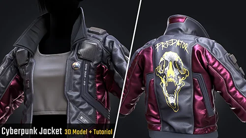 Cyberpunk Jacket - Tutorial (Full Pipeline) + 3D Model скачать