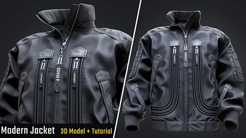 Modern Jacket - Tutorial (Full Pipeline) + 3D Model скачать