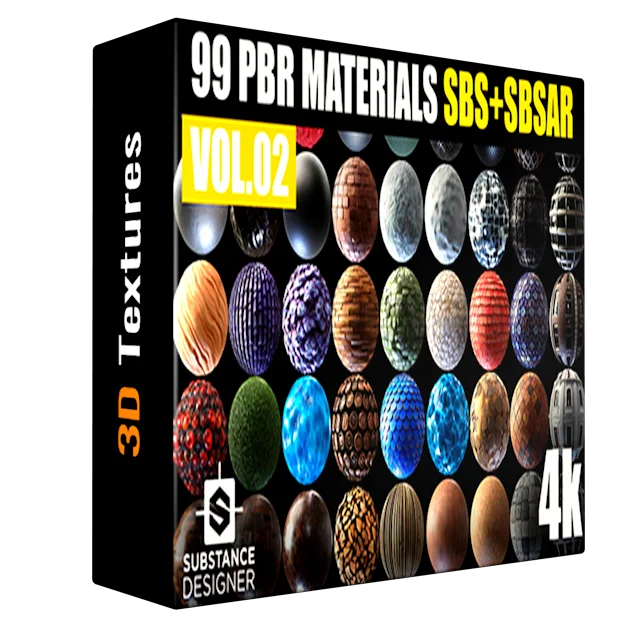 99 PBR Substance Designer Materials Vol.02