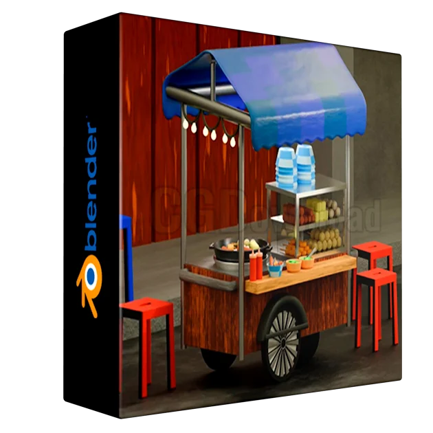Blender : Cozy Thai Meatball Cart