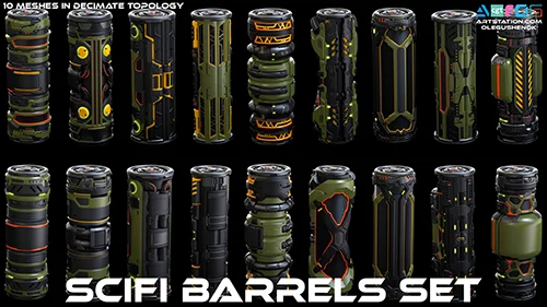 SciFi Barrels set скачать
